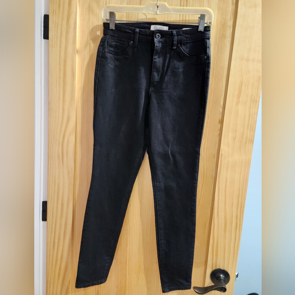Jessica Simpson- High Rise Kiss Me Ankle Skinny (Black Jeans); Size 27